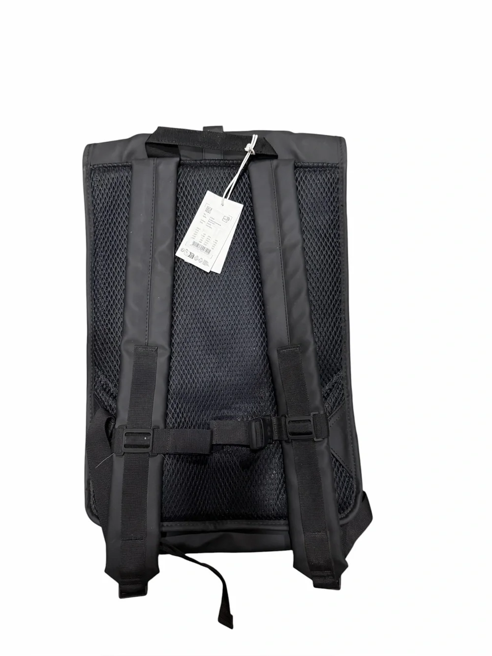Rains White/Blk Camo Rolltop Rucksack Mesh Backpack nwt $155